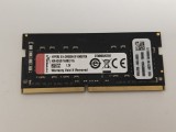 Memorie ram Laptop Kingston HyperX 16GB, DDR4, 1Rx8, PC4-2666V, 2666Mhz, HX426S16IB2/16, PC4-21300, CL16, 1.2V, Non-ECC, sodimm, 260 pini