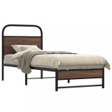 VidaXL Cadru pat fără saltea, stejar maro 75x190 cm lemn prelucrat