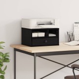 vidaXL Suport pentru imprimantă cu sertar Stejar Negru 40 x 32 x 24 cm 886030