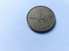 Danemarca 1 krone 1947 foto
