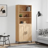 VidaXL Dulap &icirc;nalt, stejar sonoma, 69,5x34x180 cm, lemn compozit