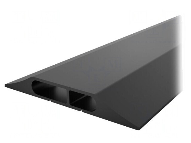 Protecție cabluri PVC 108mm x 3m neagră