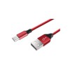 Cablu Incarcare Si Sincronizare Date Micro USB Textil Rosu, Universal