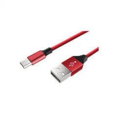 Cablu Incarcare Si Sincronizare Date Micro USB Textil Rosu