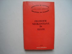 Filosofie neokantiana in texte