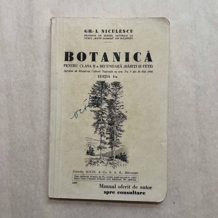 Gh. I. Niculescu - Botanica - Pentru clasa II secundara