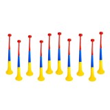 Cumpara ieftin Set 10 Vuvuzele Tricolore Stadion, Petreceri, Meciuri Fotbal, Goarna Plastic Multicolor 60cm, 127dB