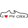 Stickere auto I love my Honda CRX v2, 4World
