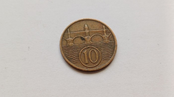 Cehoslovacia- 10 halieri,Haleru 1936