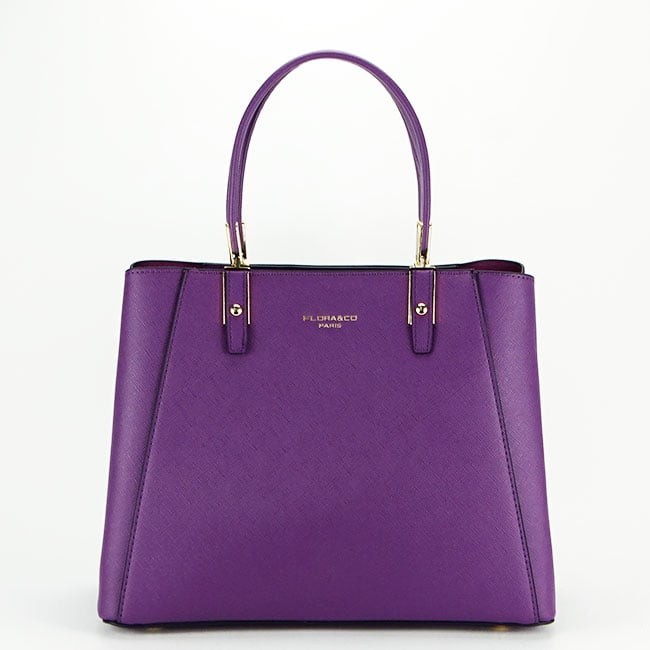 Geanta mov FloraCo Paris de talie mare F2588 11