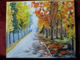 Septembrie in parc-pictura ulei pe panza