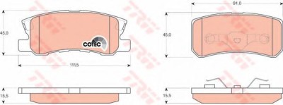 Set placute frana,frana disc MITSUBISHI PAJERO IV (V8_W, V9_W) (2006 - 2016) TRW GDB3247 foto