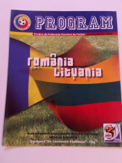 Program meci fotbal ROMANIA - LITUANIA (06.09.2008) foto
