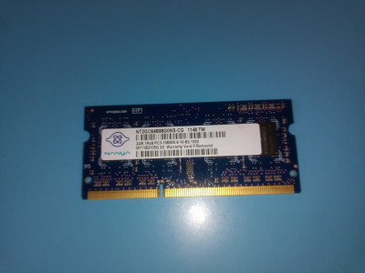 Memorie laptop DDR3 2Gb 1333Mhz PC3-10600S Nanya foto