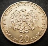 Cumpara ieftin Moneda 20 ZLOTI - POLONIA, anul 1976 *cod 3772 = UNC - Marceli Nowotko, Europa