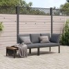 VidaXL Set canapea de grădină, 2 piese, cu perne, negru, aluminiu 3283684