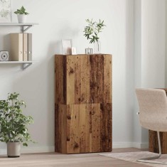 vidaXL Dulap de birou cu ușă Lemn vechi 60 x 32 x 115 cm Lemn compozit