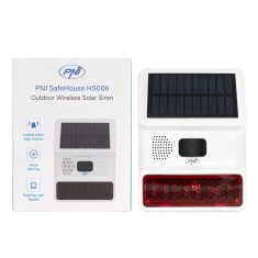 Resigilat : Sirena de exterior wireless PNI SafeHouse HS006 cu incarcare solara sa