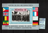 Filipine, 1968 | Luptători Drepturi Civice - Kennedy - Personalităţi | MNH | aph, Istorie, Nestampilat