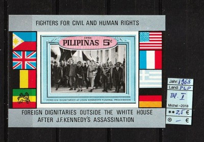 Filipine, 1968 | Luptători Drepturi Civice - Kennedy - Personalităţi | MNH | aph foto