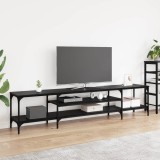 vidaXL Cabinet TV Stejar Negru 201 x 35 x 45 cm 881309