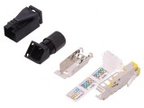 Mufă RJ45 Cat6 Ecranată 8P8C 4.5-9mm