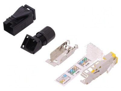 Mufă RJ45 Cat6 Ecranată 8P8C 4.5-9mm foto