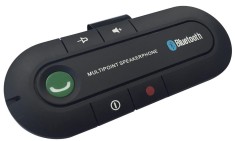Streetwize Bluetooth Headset Multipoint Handsfree - Conectare Duala, Tehnologie Avansata de Anulare a Zgomotului, Montare pe Parasolar, Compatibil V3.