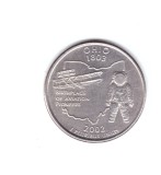 Moneda SUA 25 centi/quarter dollar 2002 D, Ohio 1803, stare foarte buna, curata