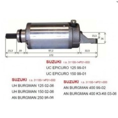 Electromotor Suzuki Burgman 125cc 150cc 250cc 400cc