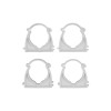 Set 4 Cleme Blocabile Vorel 54837, 40mm, PEHD, Fixare Tevi Cupru, Otel, Plastic, Instalatii Apa, Canalizare, Gaz