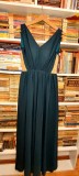 Rochie ocazie lunga - tripluvoal - verde inchis, 40