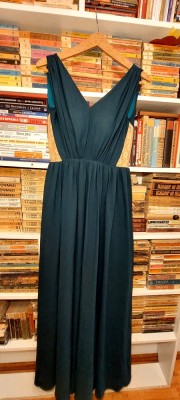 rochie ocazie lunga - tripluvoal - verde inchis foto