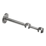 Consola galerie Romana, dubla, deschisa, extensibila, metal, argintiu satin, D 20 / 20 mm