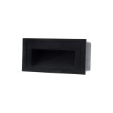 Spot incastrat treapta LED 3W 3000K IP54, negru, Erste