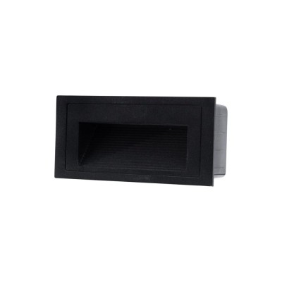 Spot incastrat treapta LED 3W 3000K IP54, negru, Erste foto