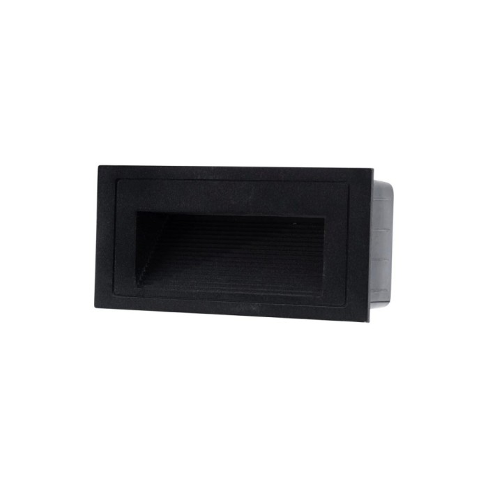 Spot incastrat treapta LED 3W 3000K IP54, negru, Erste