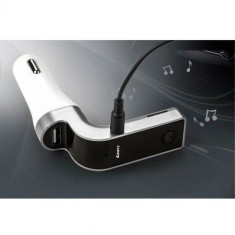 Incarcator Auto iPhone Samsung Huawei Univesal Cu Modulator FM Bluetooth G7 Argintiu foto