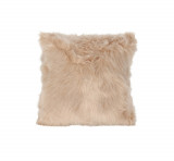 Perna decorativa Fur, 45x45 cm, poliester, bej nisipiu, Excellent Houseware