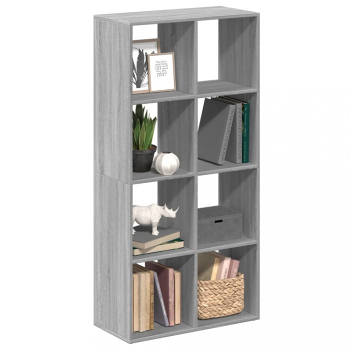 vidaXL Bibliotecă/separator cameră gri sonoma 69,5x29x137,5 cm lemn 858026