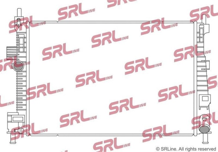 Radiator Ford C-Max 11-; Mazda 3 09-13, motor: 1.6 Tdci, 545x372x26, SRLine, Aluminiu/ Plastic brazat, 1684912; 8V618005CA