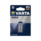Set 2 baterii alcaline VARTA AAAA, 640 mAh