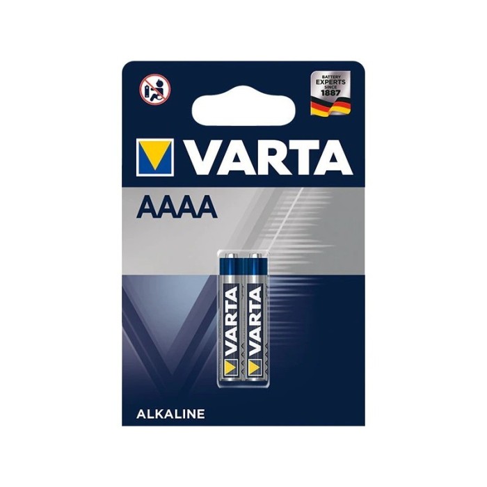 Set 2 baterii alcaline VARTA AAAA, 640 mAh