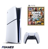 Consola Sony Playstation 5 Slim, Ps5 Disk Edition 1tb + Gta 5 PlayStation 5, Second-Hand