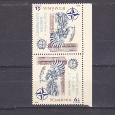 SUMMITUL NATO BUCURESTI,TETE-BECHE,Lp.1798d,2008, MNH ** ROMANIA .