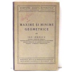 MAXIME SI MINIME GEOMETRICE de ION IONESCU , 1941