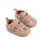 Pantofiori crem in carouri pentru baietei - Lala (Marime Disponibila: 3-6 luni