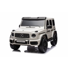 Masinuta electrica pentru 2 copii Mercedes G63, 4x4, 800W, 24V-14Ah, cu MP4, alba