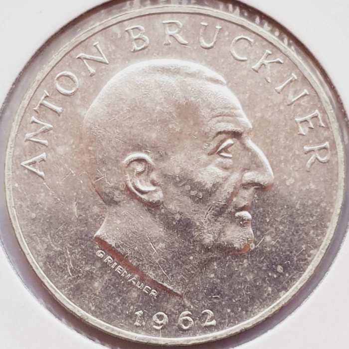405 Austria 25 Schilling 1962 Anton Bruckner km 2892 argint