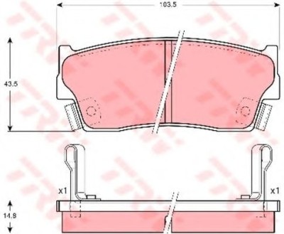 Set placute frana,frana disc SUZUKI VITARA Cabrio (ET, TA) (1988 - 2002) TRW GDB3183 foto